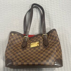 Louis Vuitton Brown Checkered Tote Bag